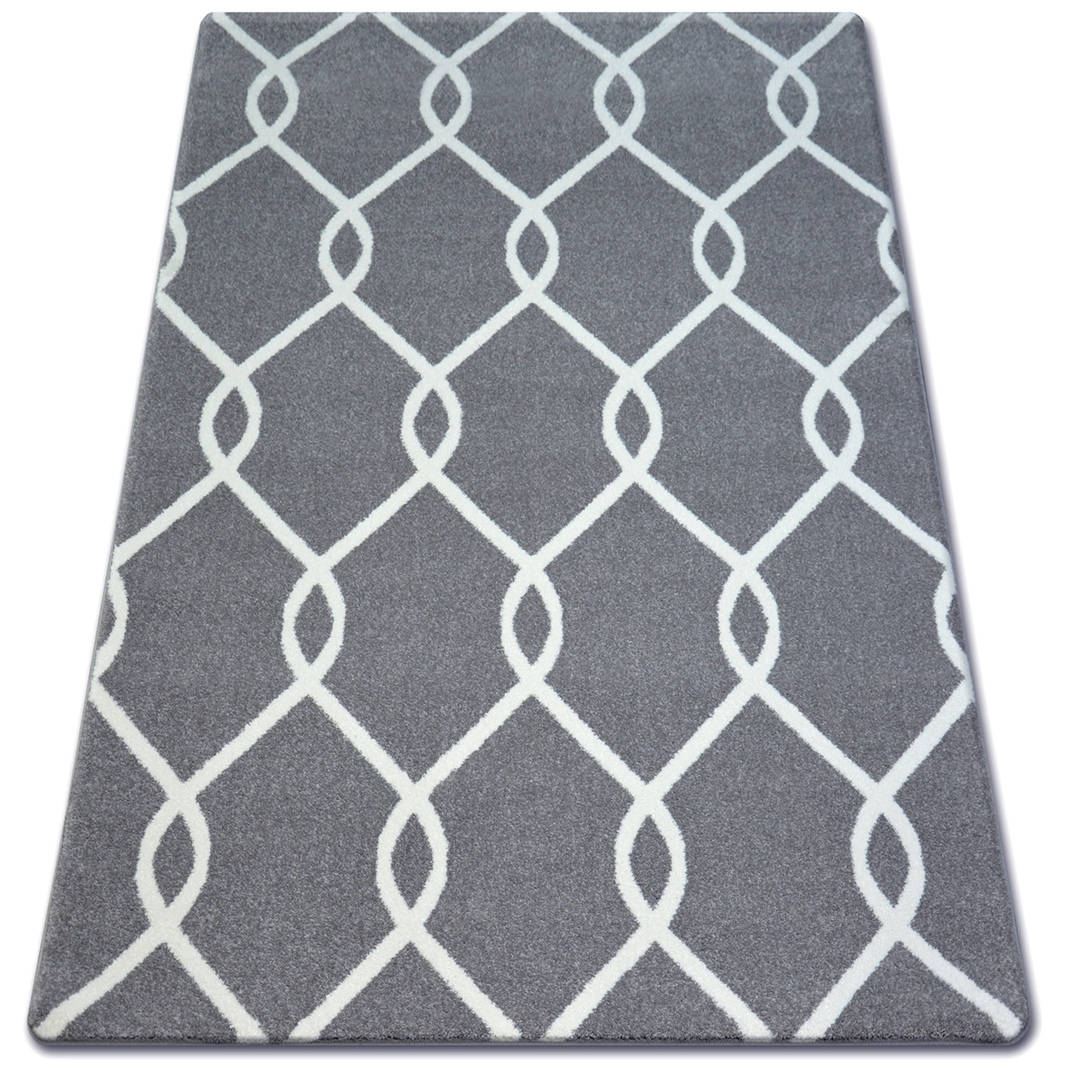 Dywan SKETCH - F934 szaro/kremowy trellis 200x290 cm
