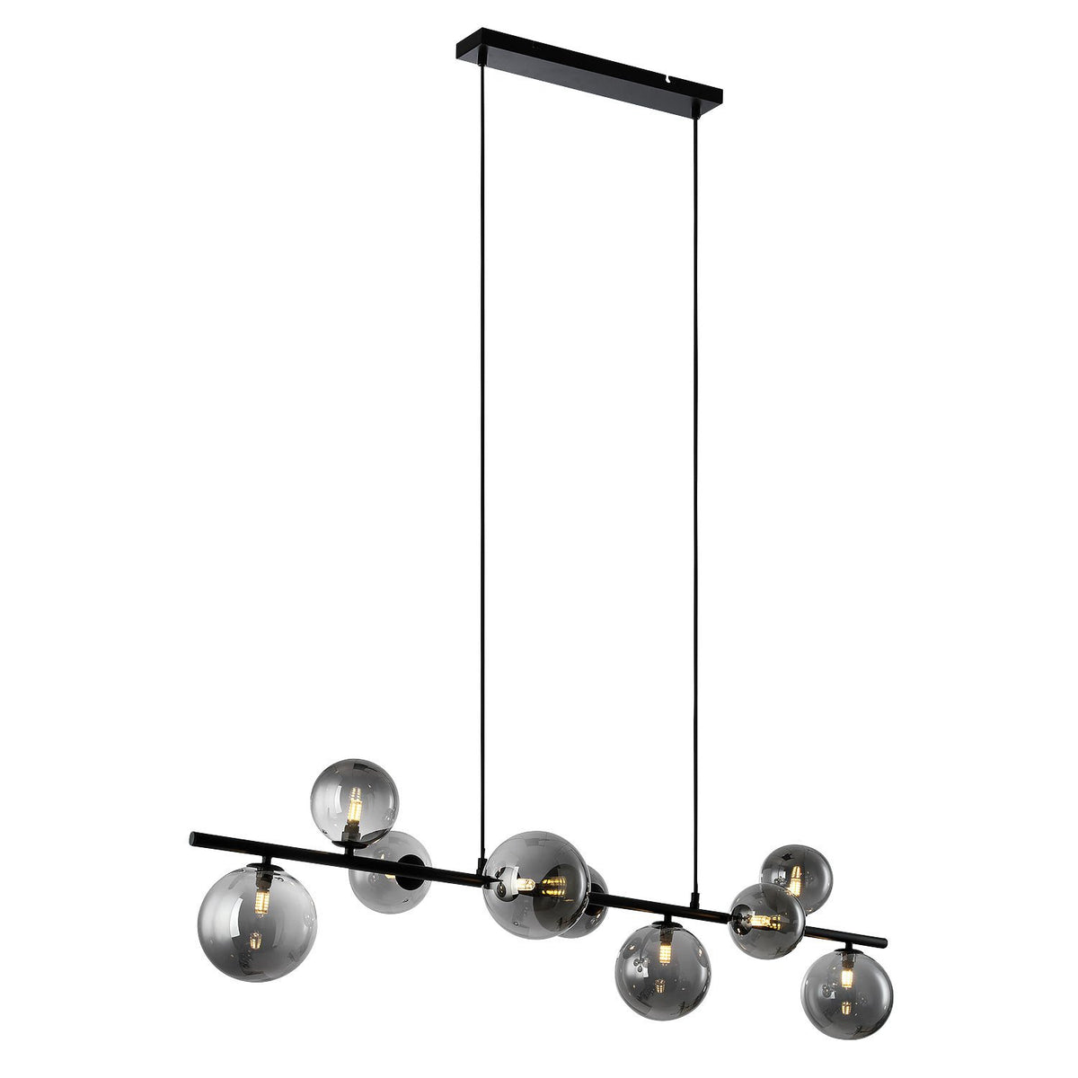 Freelight hanglamp Calcio - 9 lichts - 125 x 160  cm - zwart