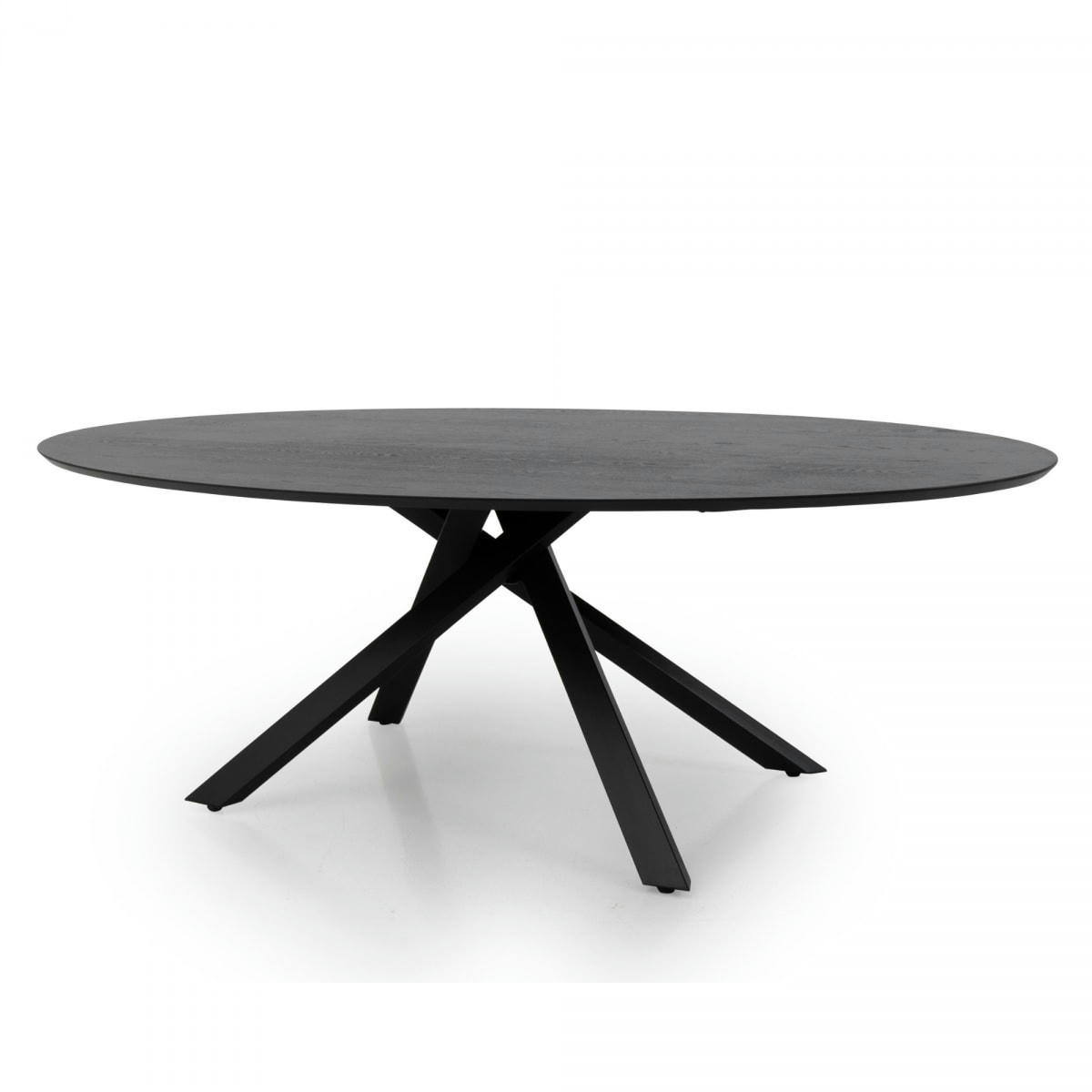 COXI - Table à manger ovale 240x120cm couleur noire