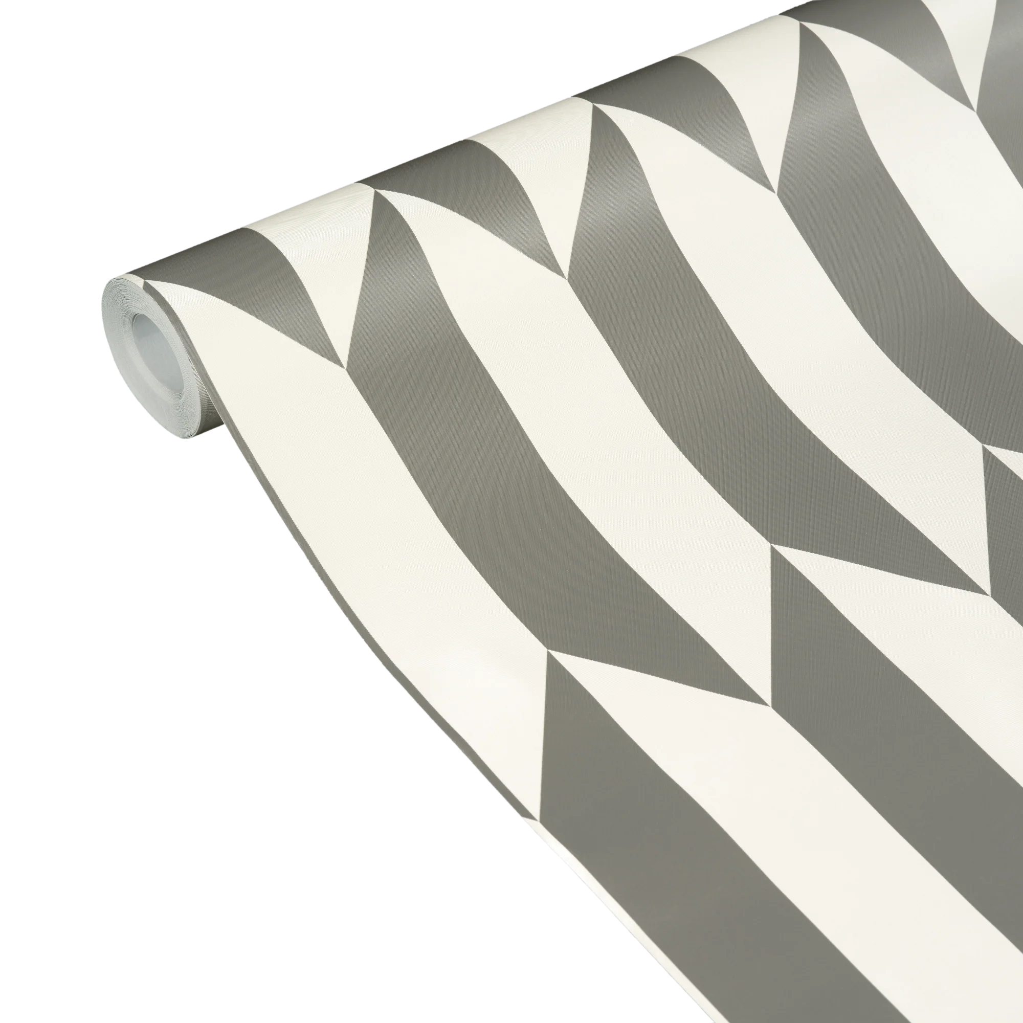 CosmoLiving Papier peint intissé GRAPHIC GROOVE blanc et argenté