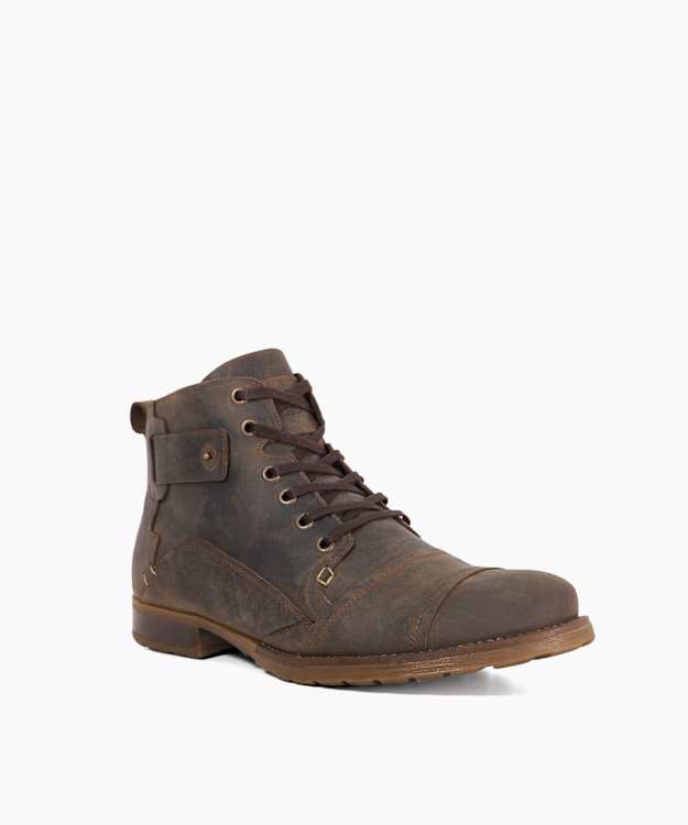 Simon Dark Brown - Wide Fit Leather Lace Up Chukka Boots