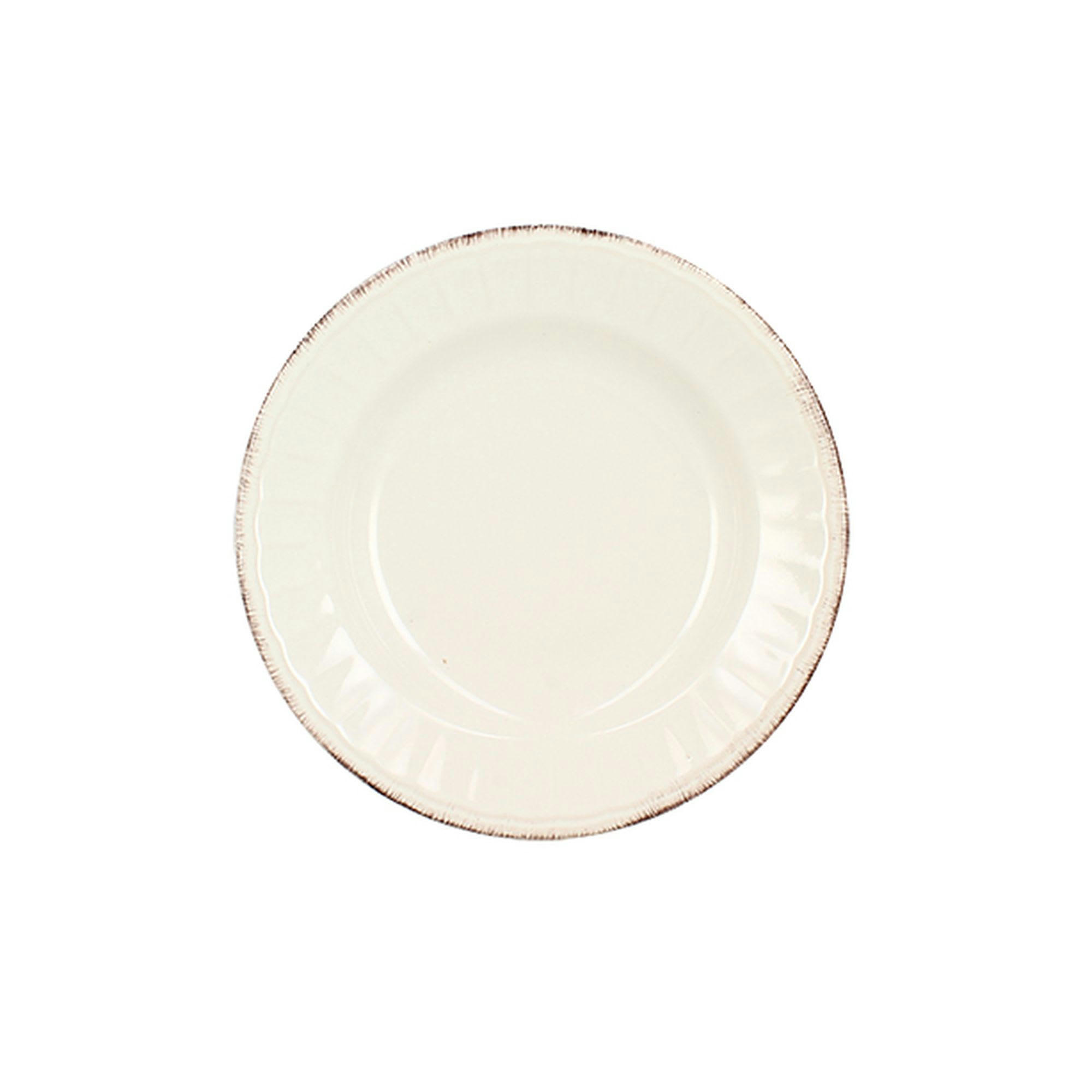 FESTON - Lot de 6 assiettes creuses en grès beige 21,5cm