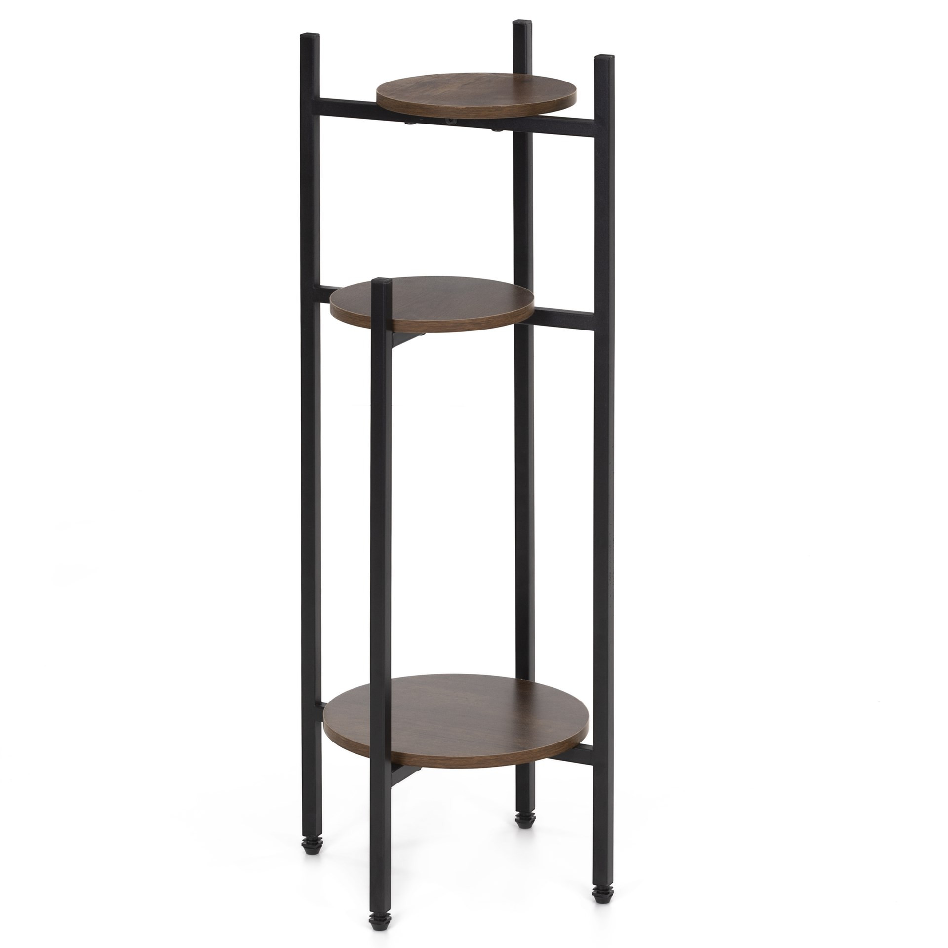 Stojak na kwiaty 81 cm kwietnik metalowy z 3 półkami loft do salonu