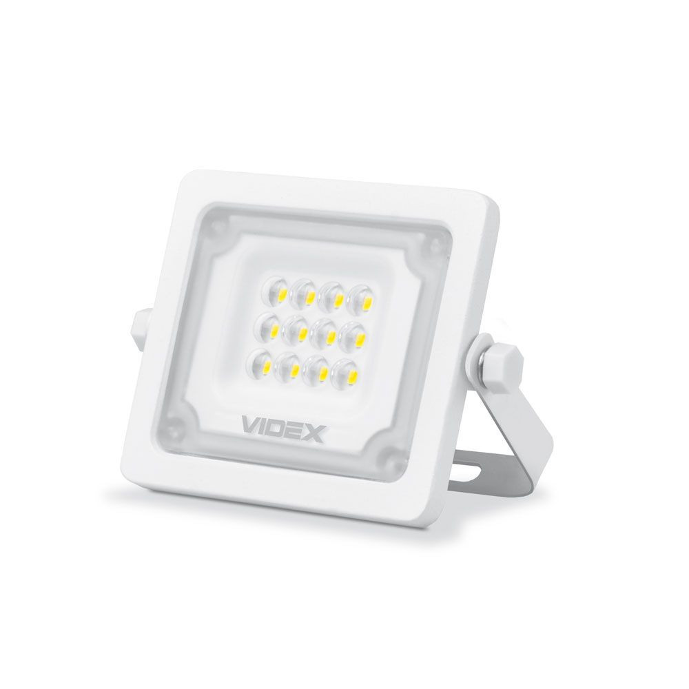 Naświetlacz halogen LUCAbiały LED 10W 900lm biały neutralny IP65 Videx