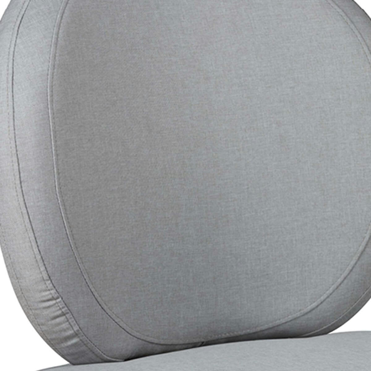 SKALAN - Fauteuil  crapaud tissu coloris gris souris