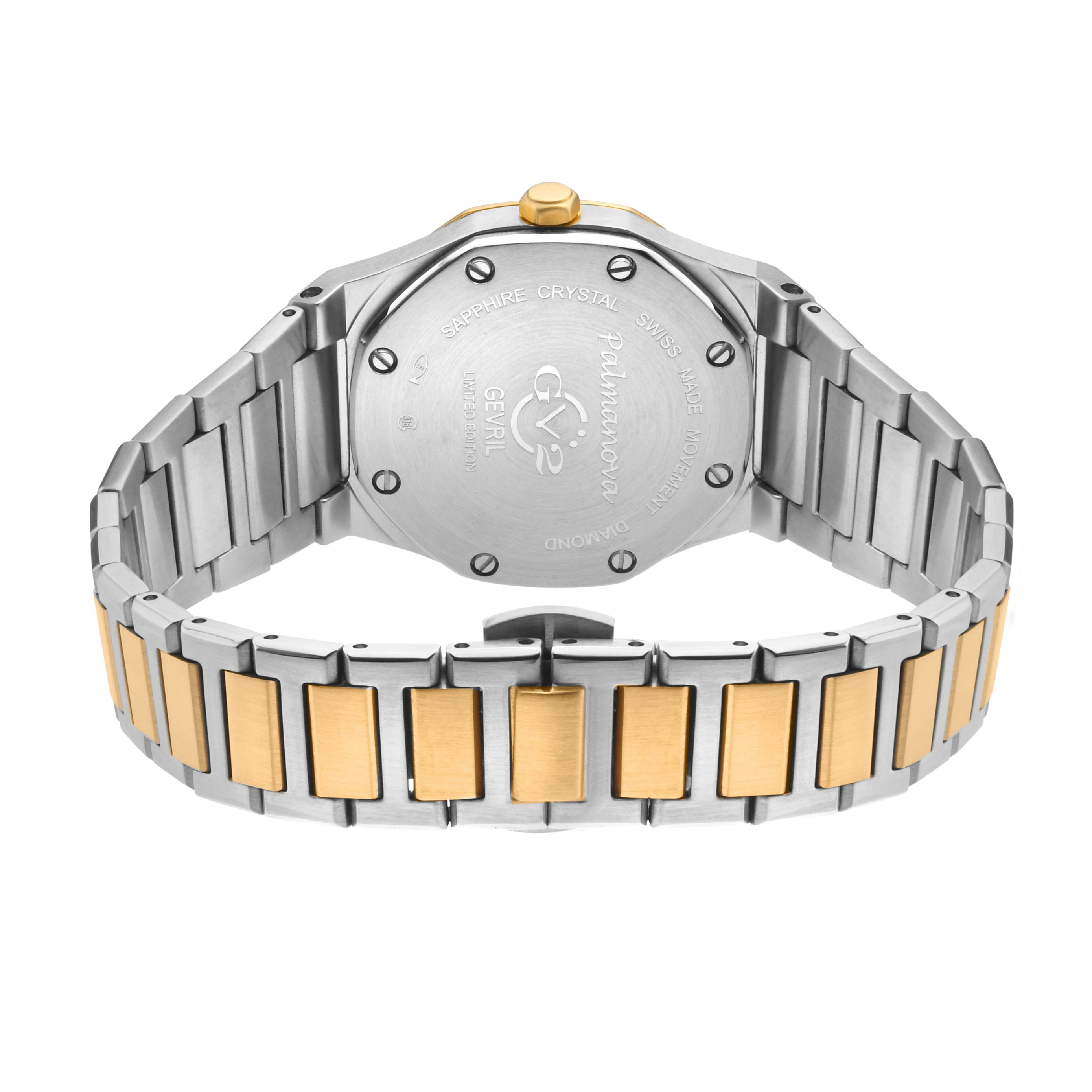 GV2 Palmanova Silver Dial two tone yellow gold Swiss Quartz  Watch