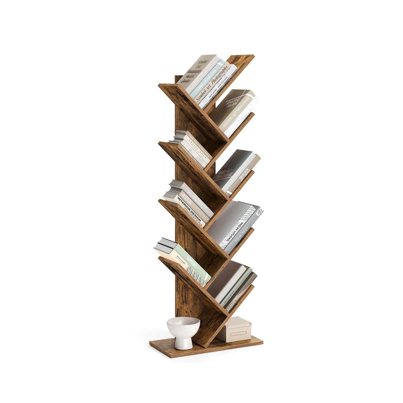 Bibliothèque à 8 niveaux en forme d'arbre