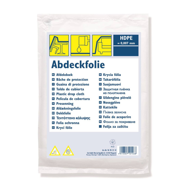 Bâche de protection HDPE transparente 4 x 25 m COLOR EXPERT