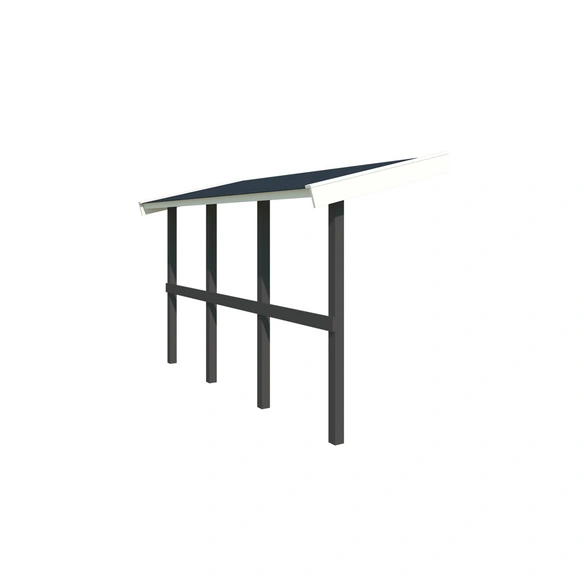 Schleppdach, BxT: 280 x 90 cm (Aufstellmaß ), grau