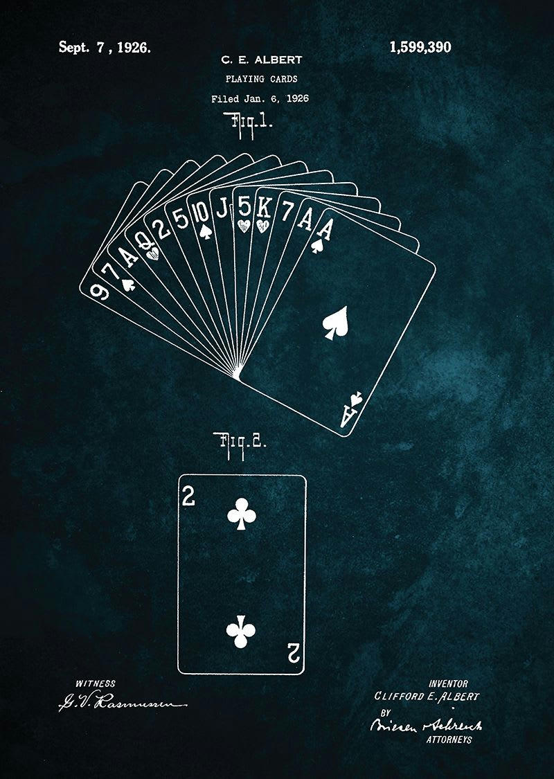 BREVET - Tableau métal brevet cartes 32X45