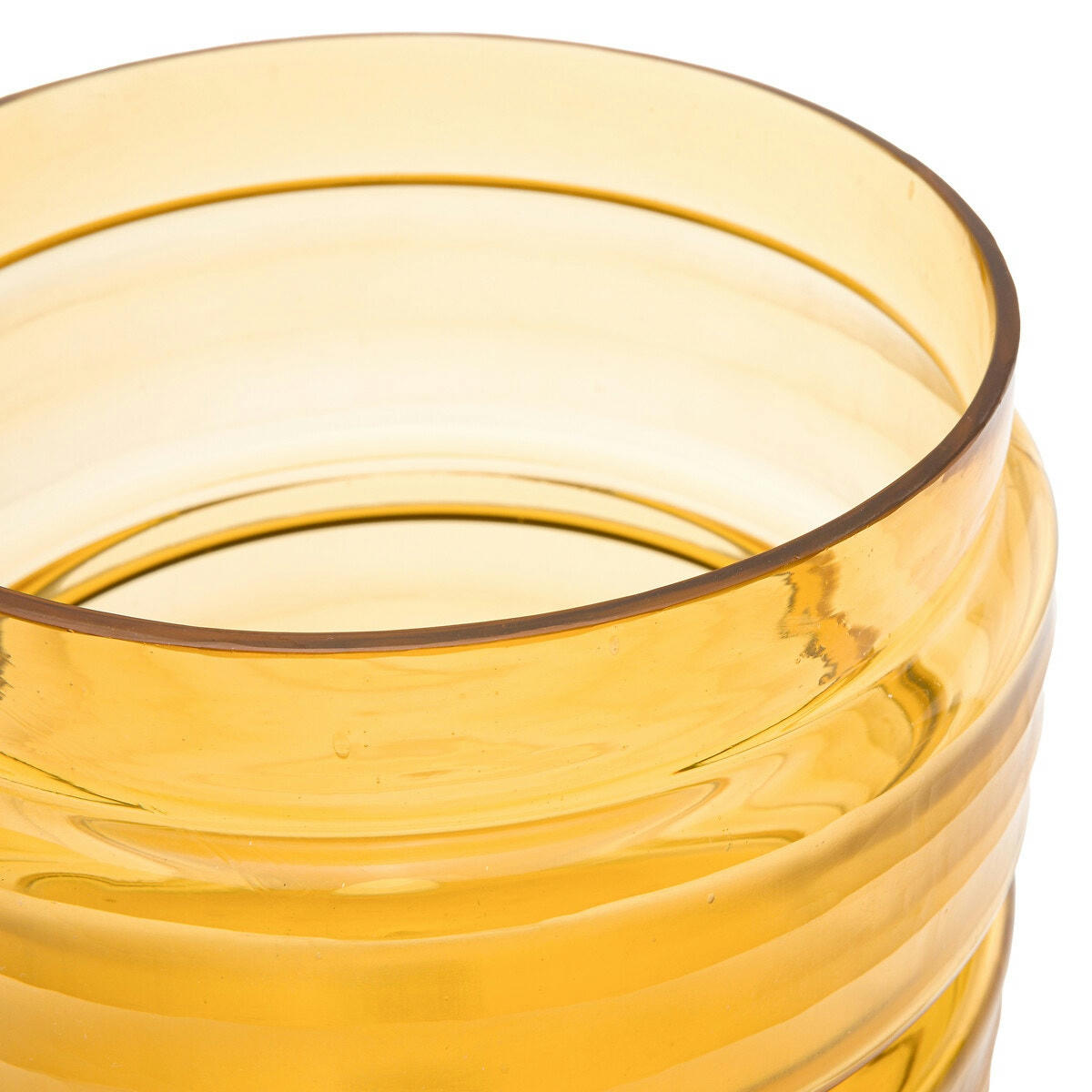 Vase en verre transparent jaune, Sunira