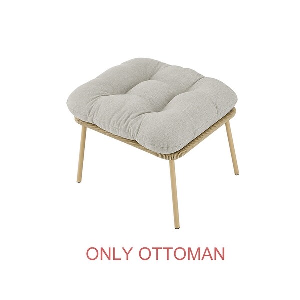 Outdoor Patio Wicker Egg Chair Oversized Lounger Egg Chair