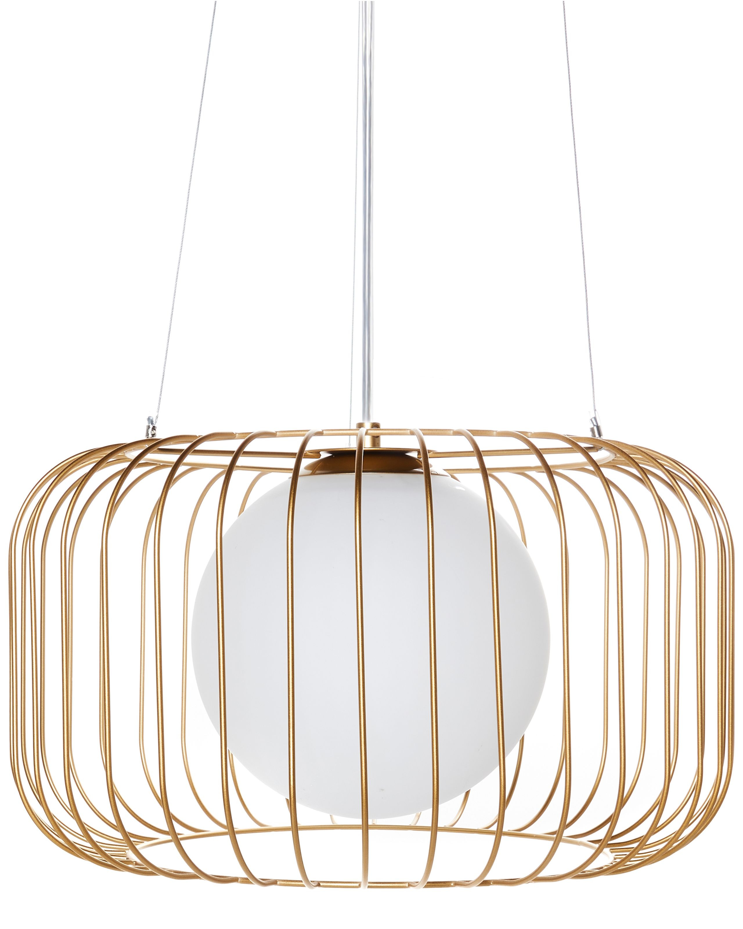 Lampa wisząca metalowa złota