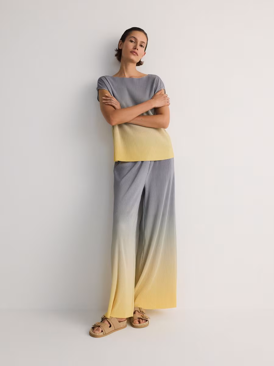Pleated Jersey Kimono T-Shirt