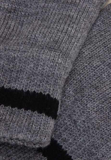 Mens Grey Fingerless Thinsulate Gloves