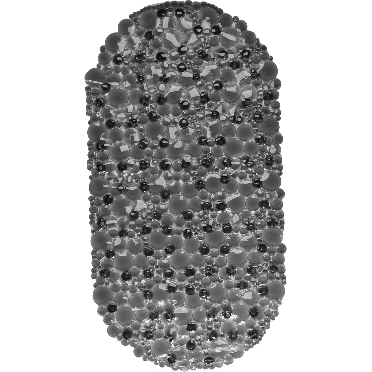 Tapete wc antiderrapante bolhas cinza