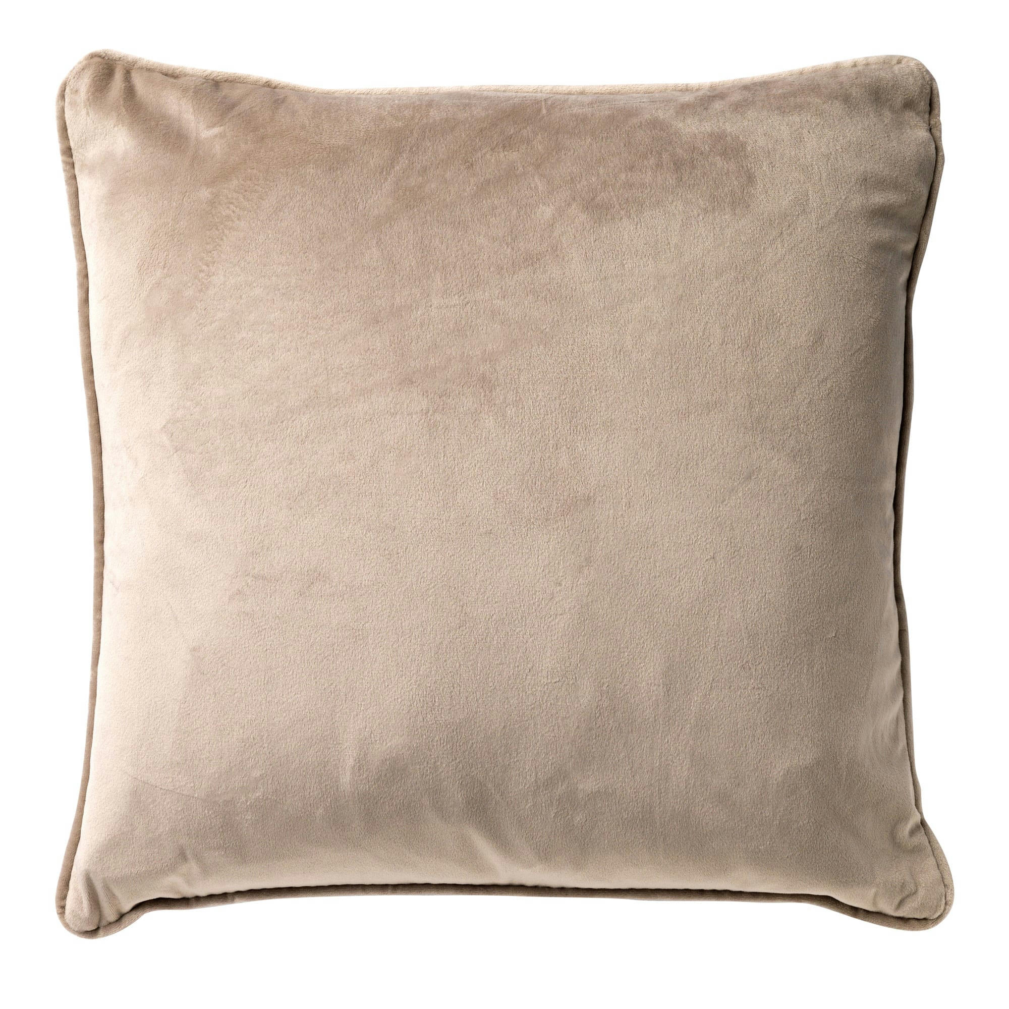 FINN - Housse de coussin beige en velours-60x60 cm uni