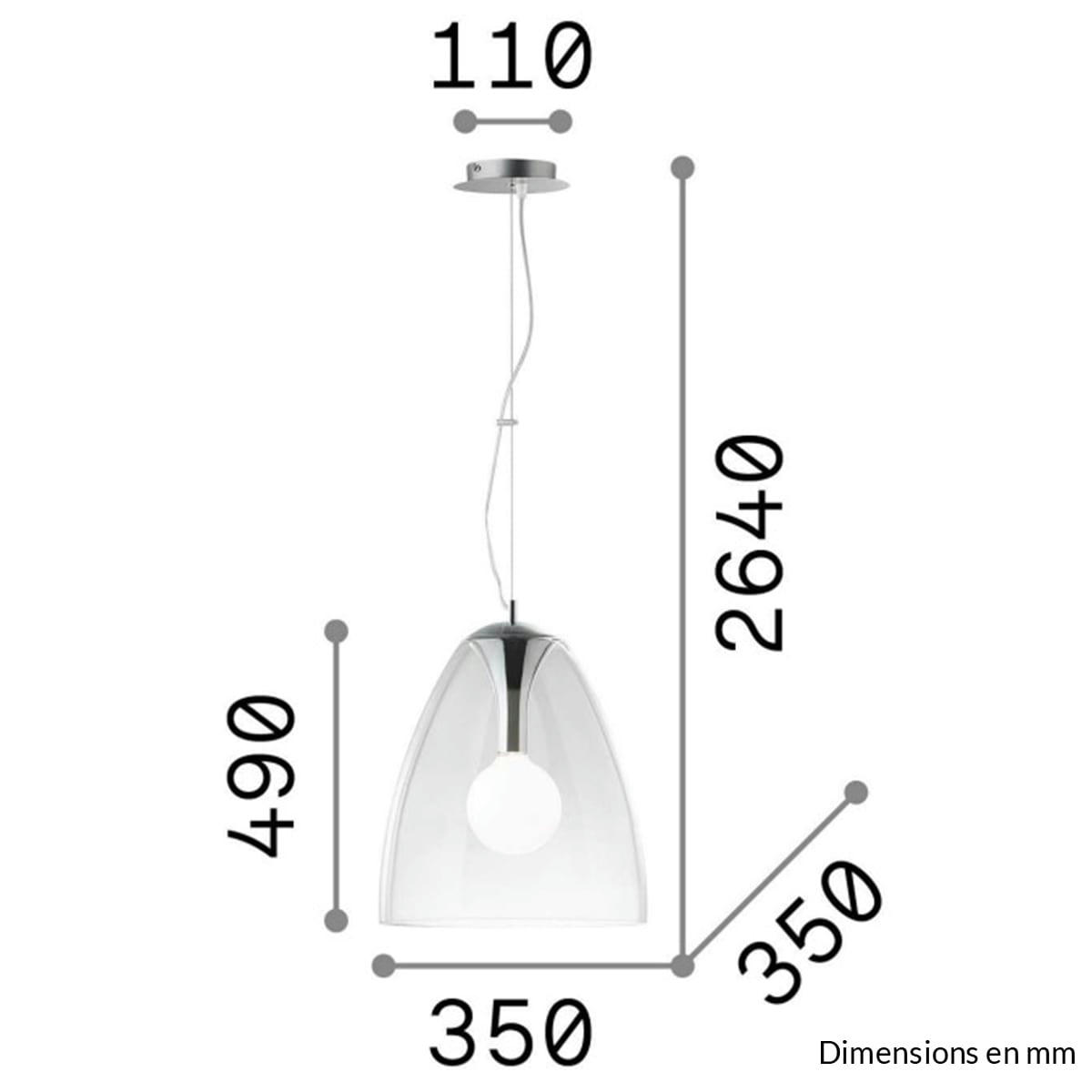 AUDI - Suspension en verre fume
