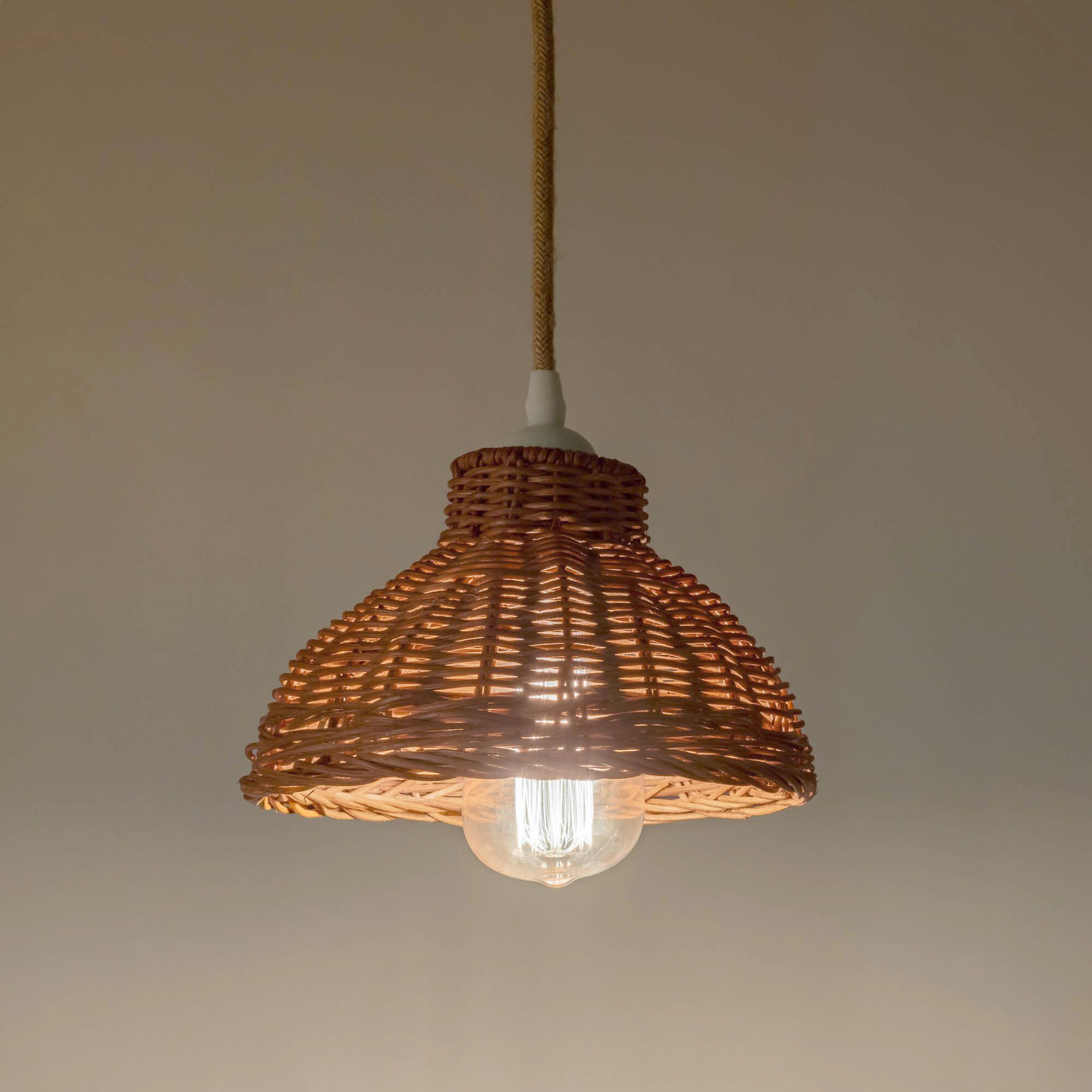 ISCHIA - Suspension non électrifiée en rotin D20cm - naturel