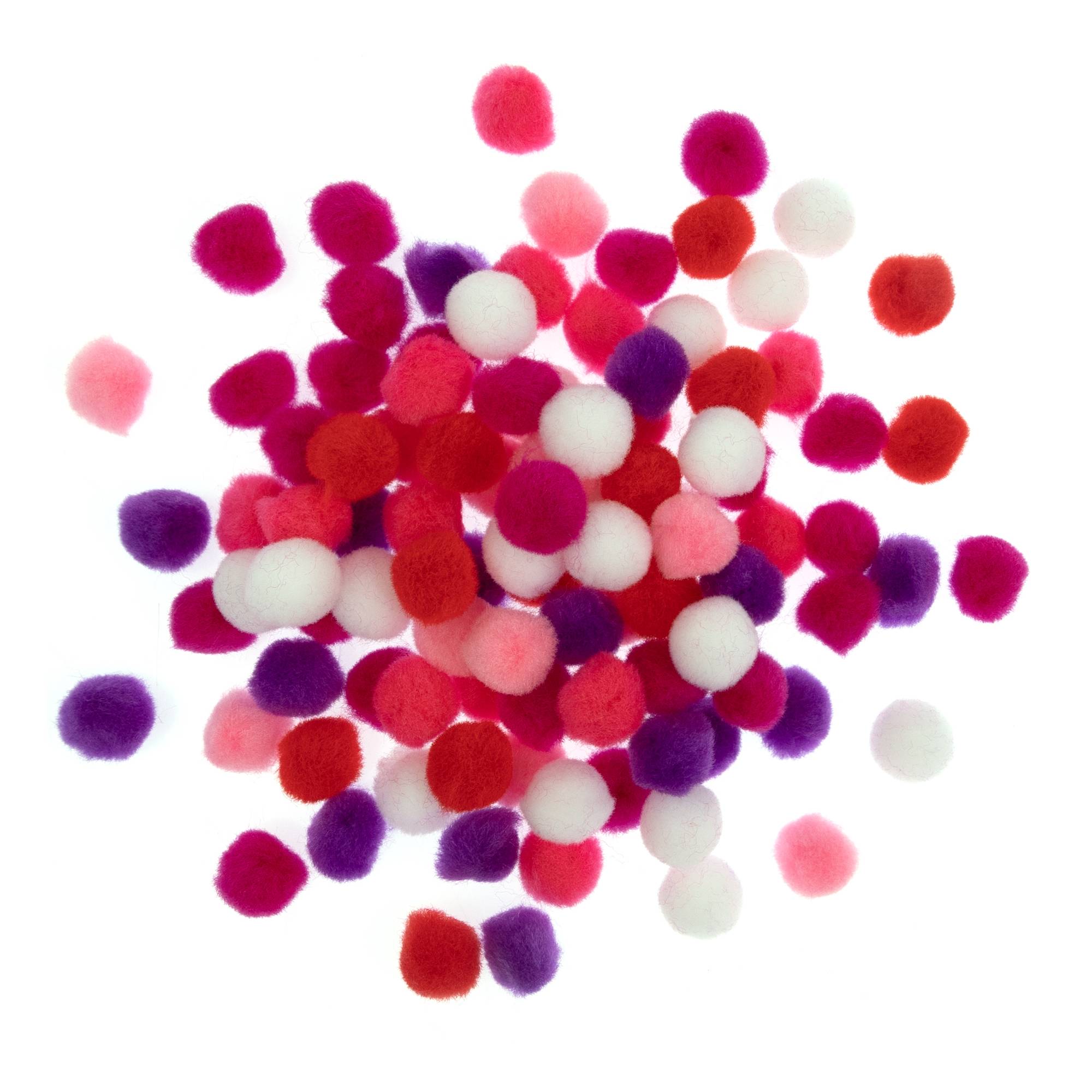 Pink and Purple Pom Poms 100 Pack