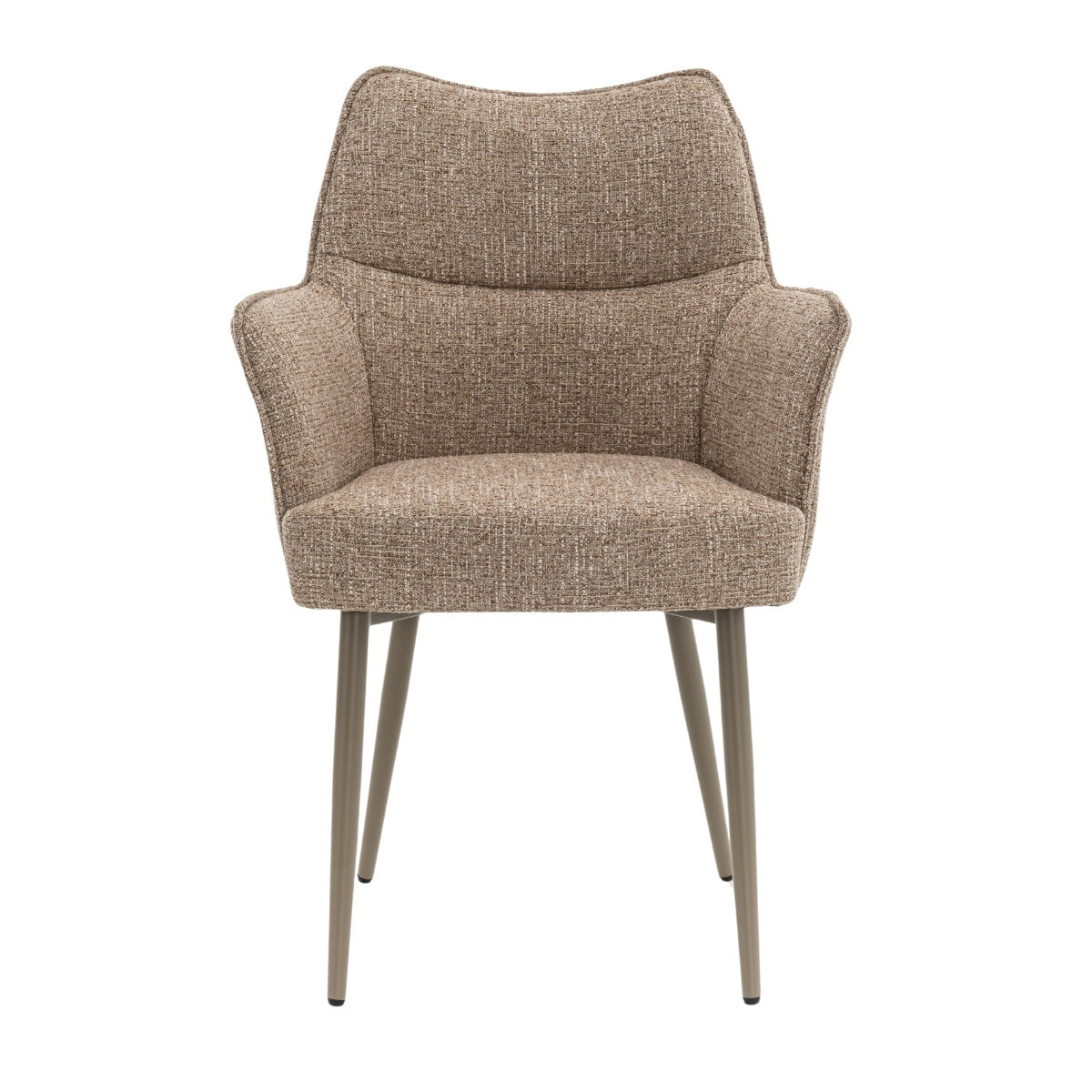 DÉJA Living Eetkamerstoel Zayn - Taupe/Taupe - Zithoogte 47cm - Set van 2