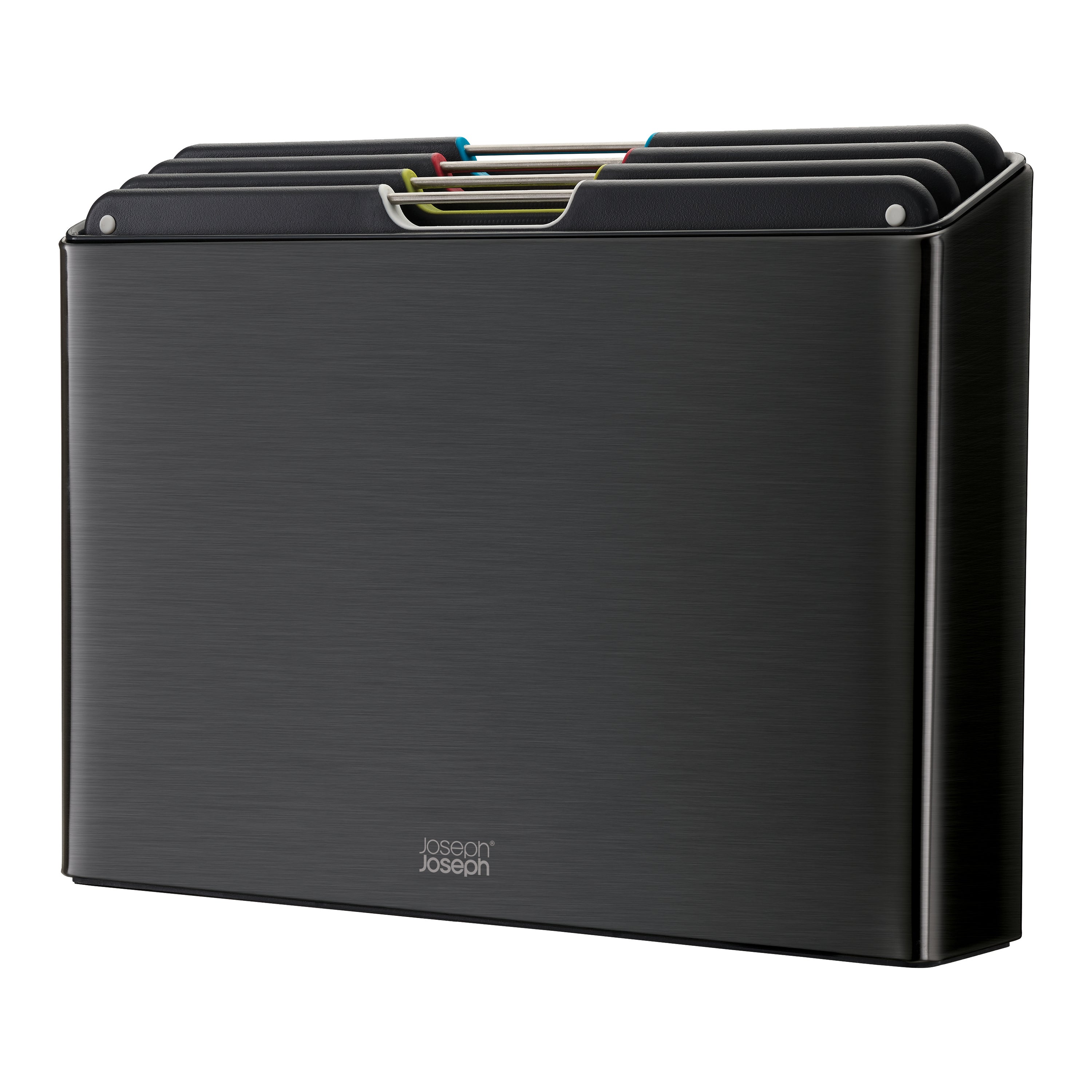 Joseph Joseph Folio Steel Snijplankset - Set van 4 - Zwart