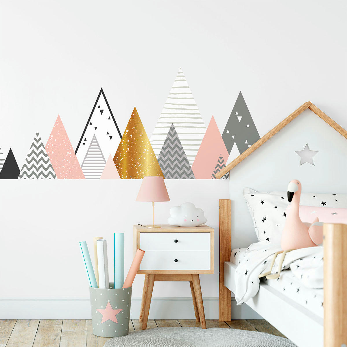 - Stickers enfant montagnes scandinaves loraka 120x200cm