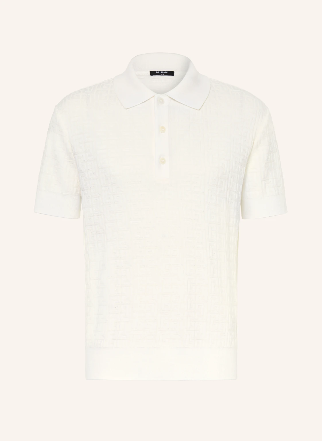 BALMAIN Strick-Poloshirt mit Leinen