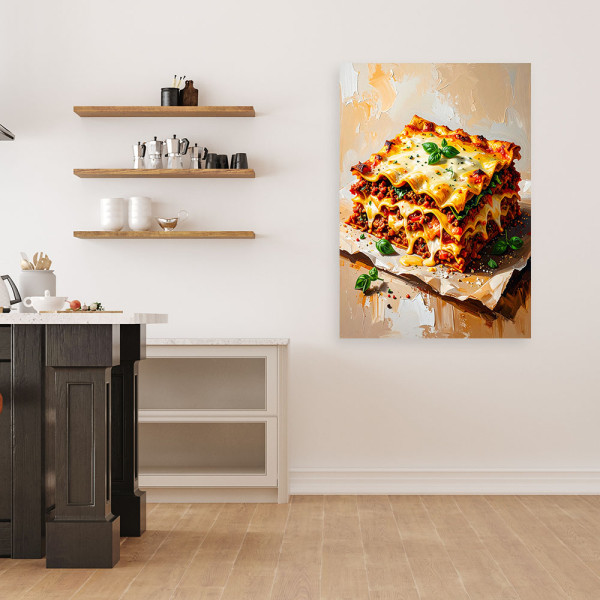 Obraz do kuchni baru jadalni, Lasagne Jedzenie 20x30