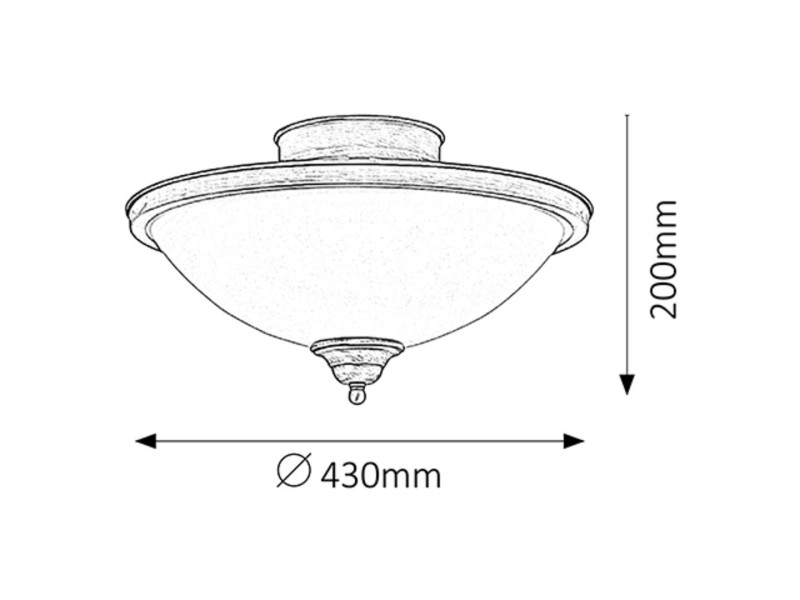 Lampa sufitowa brąz Elisett 2xE14x40W wym: 20x43x43 cm Rabalux