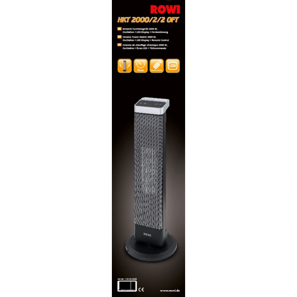 Keramikheizer »HKT 2000/2/2 OFT«, BxH: 26 x 76 cm, max. Heizleistung: 2000 W