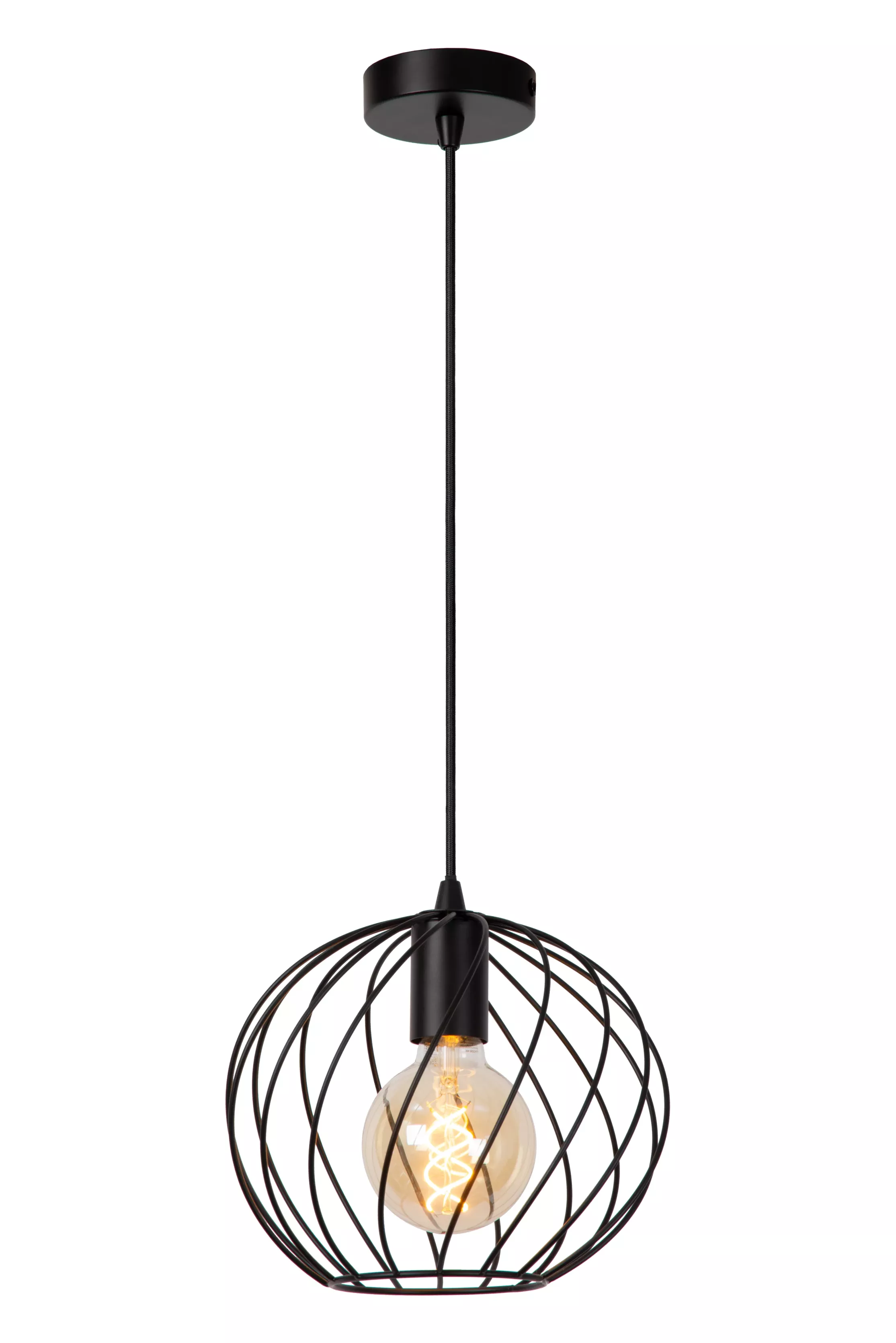 Lampa wisząca czarna DANZA 1xE27x40W wym: 155x25x25 cm Lucide