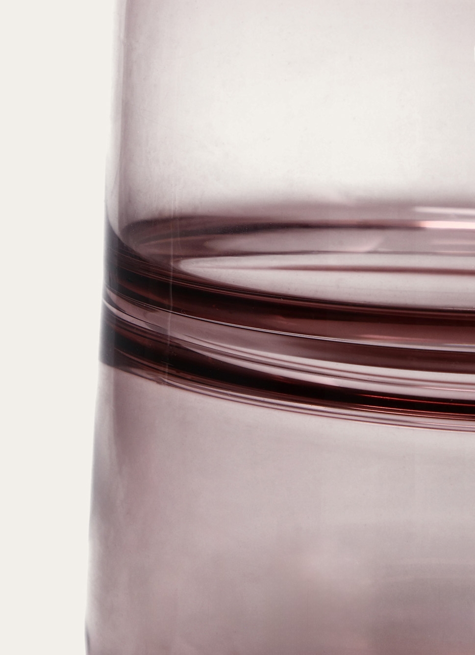 MOYEN VASE EN VERRE RICOCHET ROSE