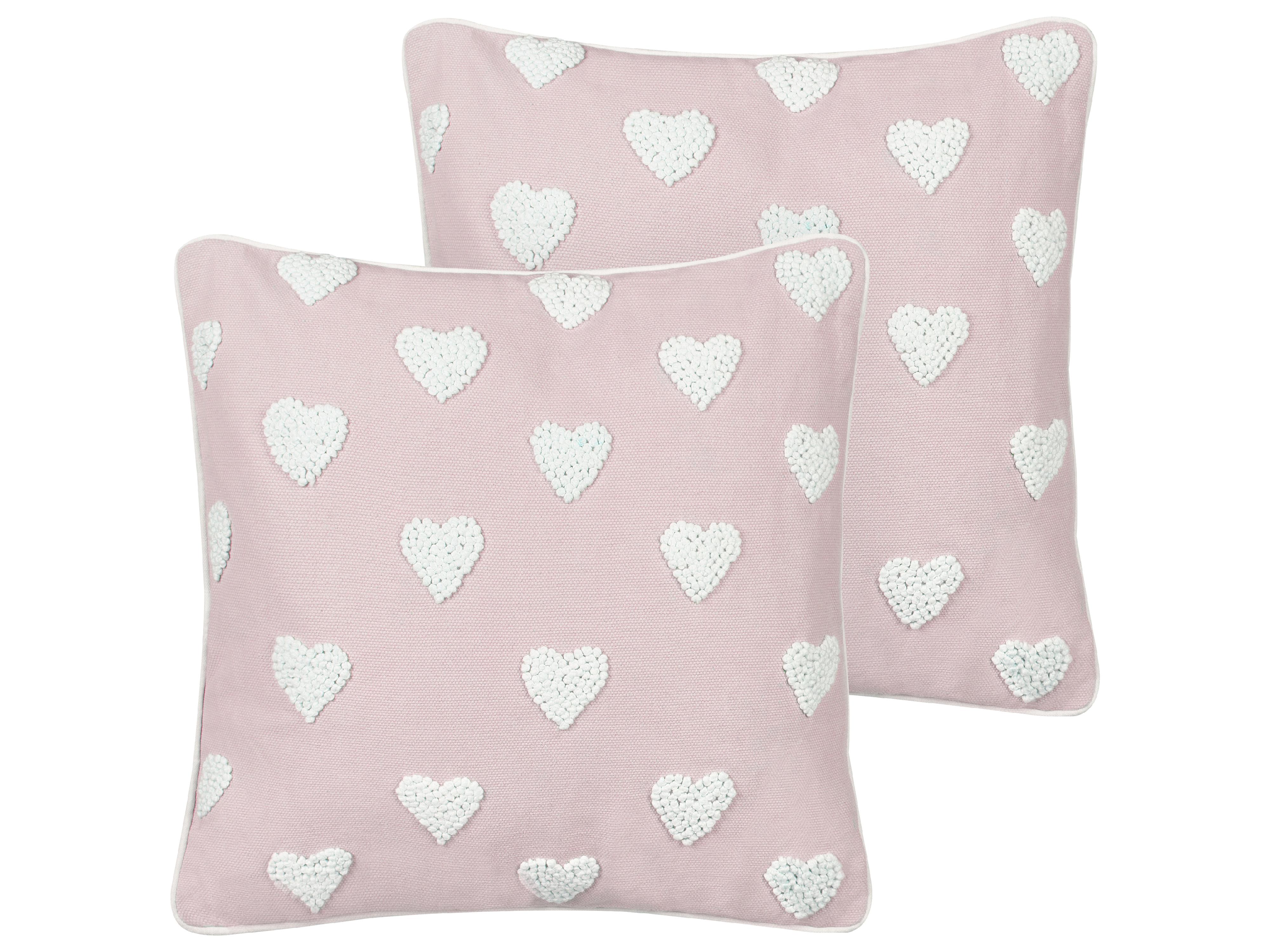Throw Cushion GAZANIA Cotton 45 x 45 cm Pastel Pink