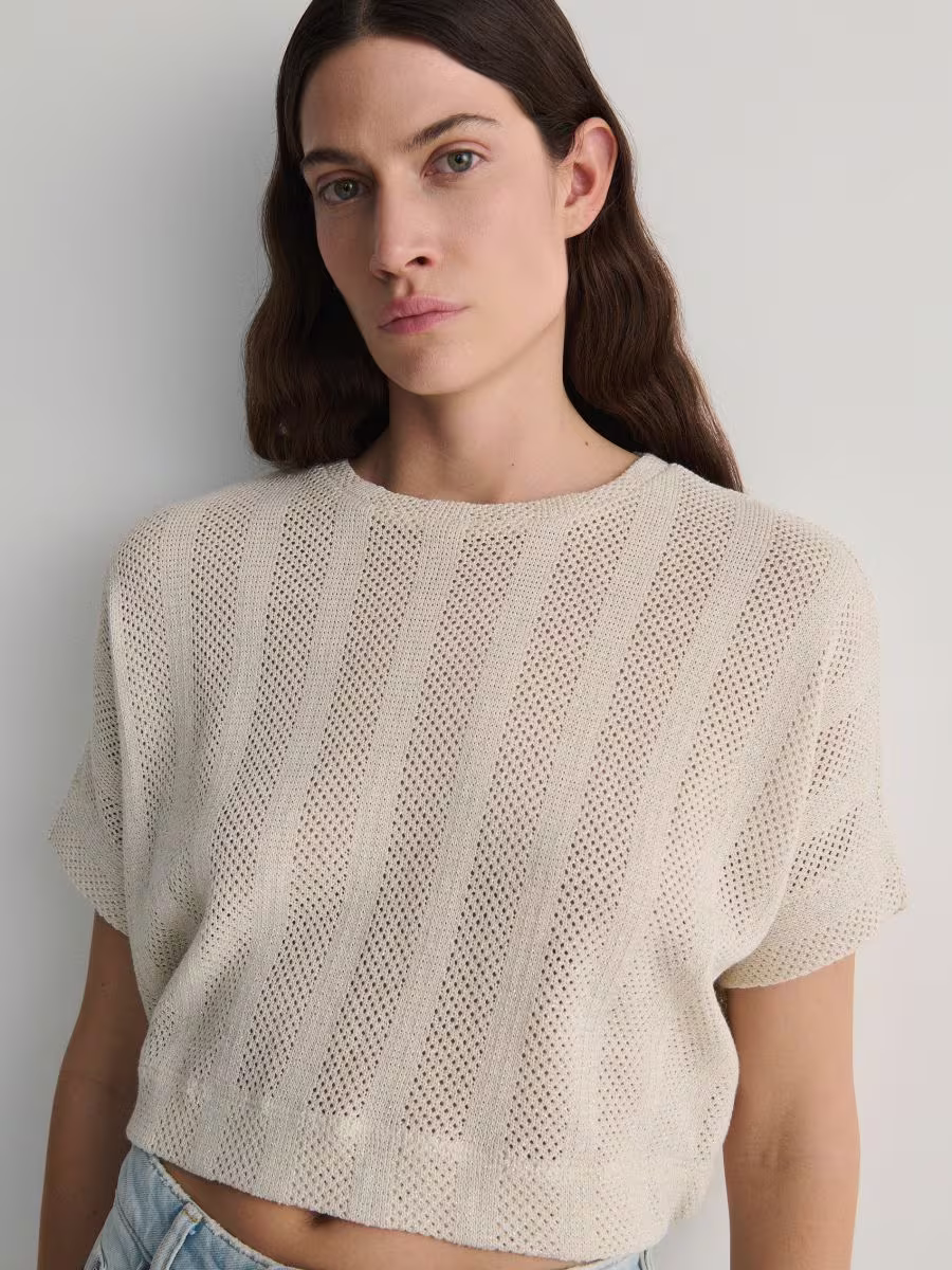 T-Shirt With Metallic Effect