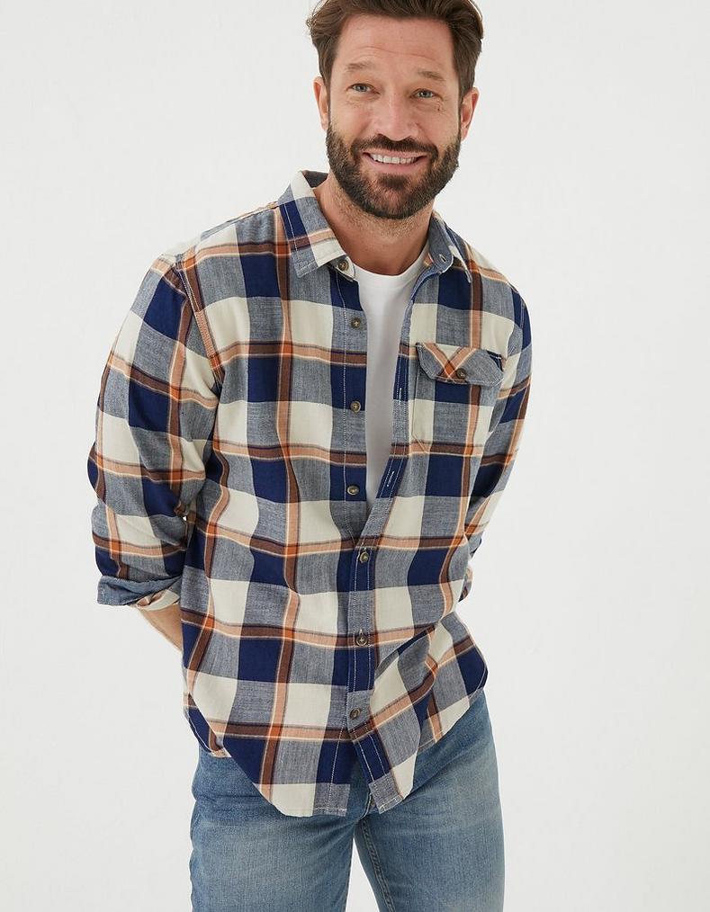 Indigo Grid Check Shirt