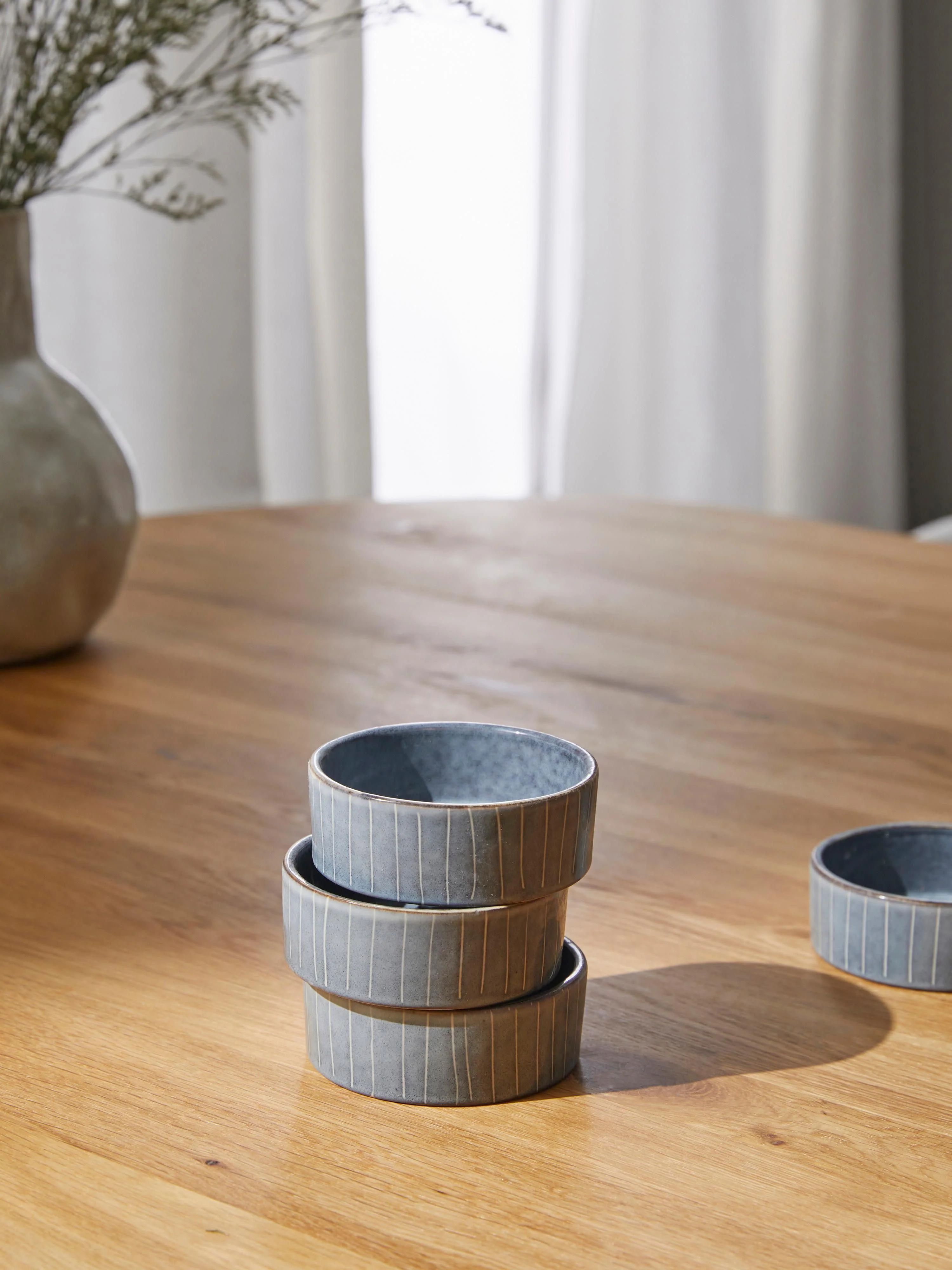 Handgemachte Dipschälchen Nordic Sea, 4er-Set
