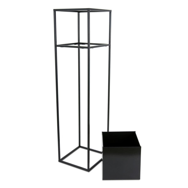Nowoczesny kwietnik stojak czarny 90 cm LOFT