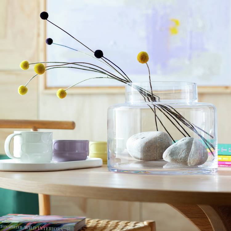 Habitat Wide Base Glass Vase - Clear