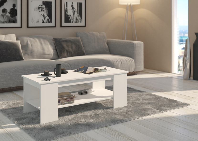 Stolik kawowy ława stół 120x50 cm FRAMIRE A-4 biały