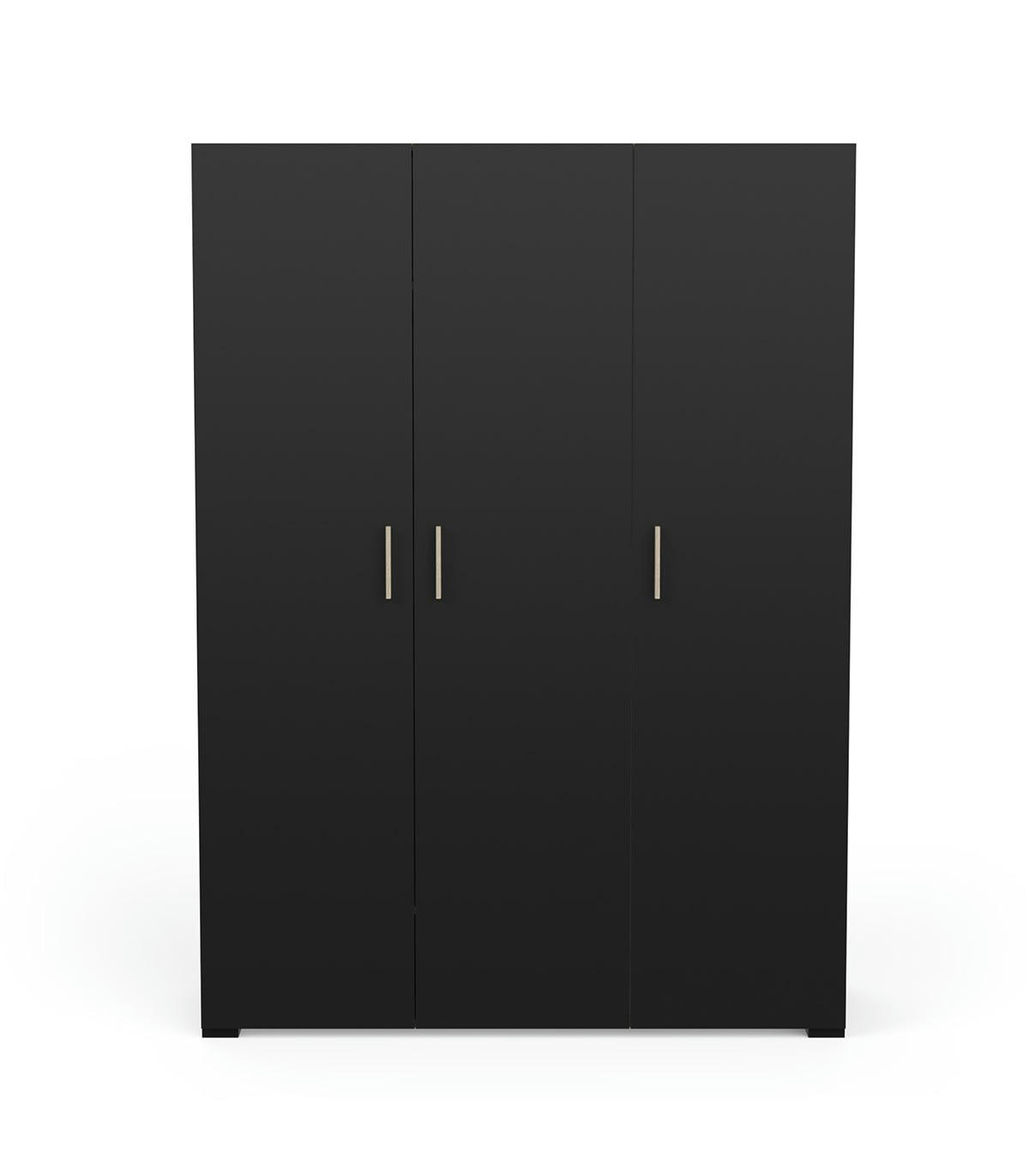 IZZY - Armoire 3 portes avec penderie - L135 x H186 cm