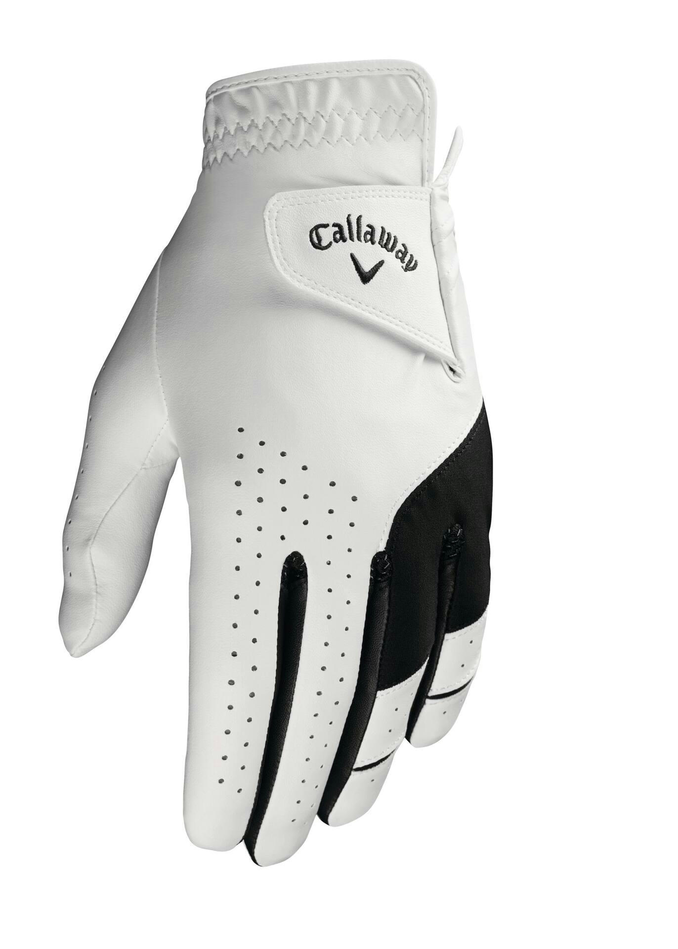 Callaway Weather Spann Women's Golf Glove, Assorted Sizes, Left Hand, White