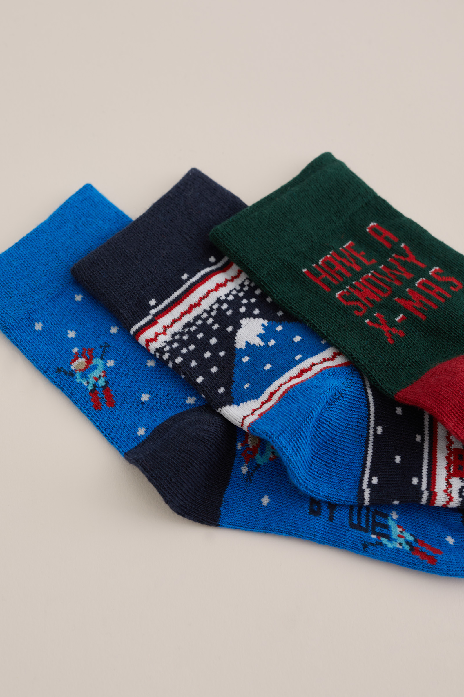 Jongens sokken met print, 3-pack