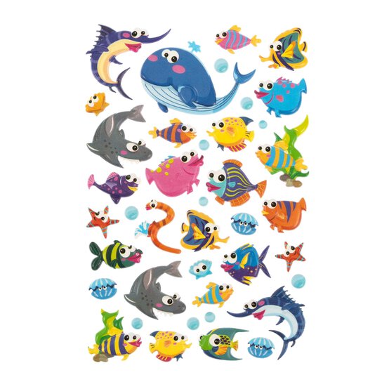 Bright Fish Puffy Stickers