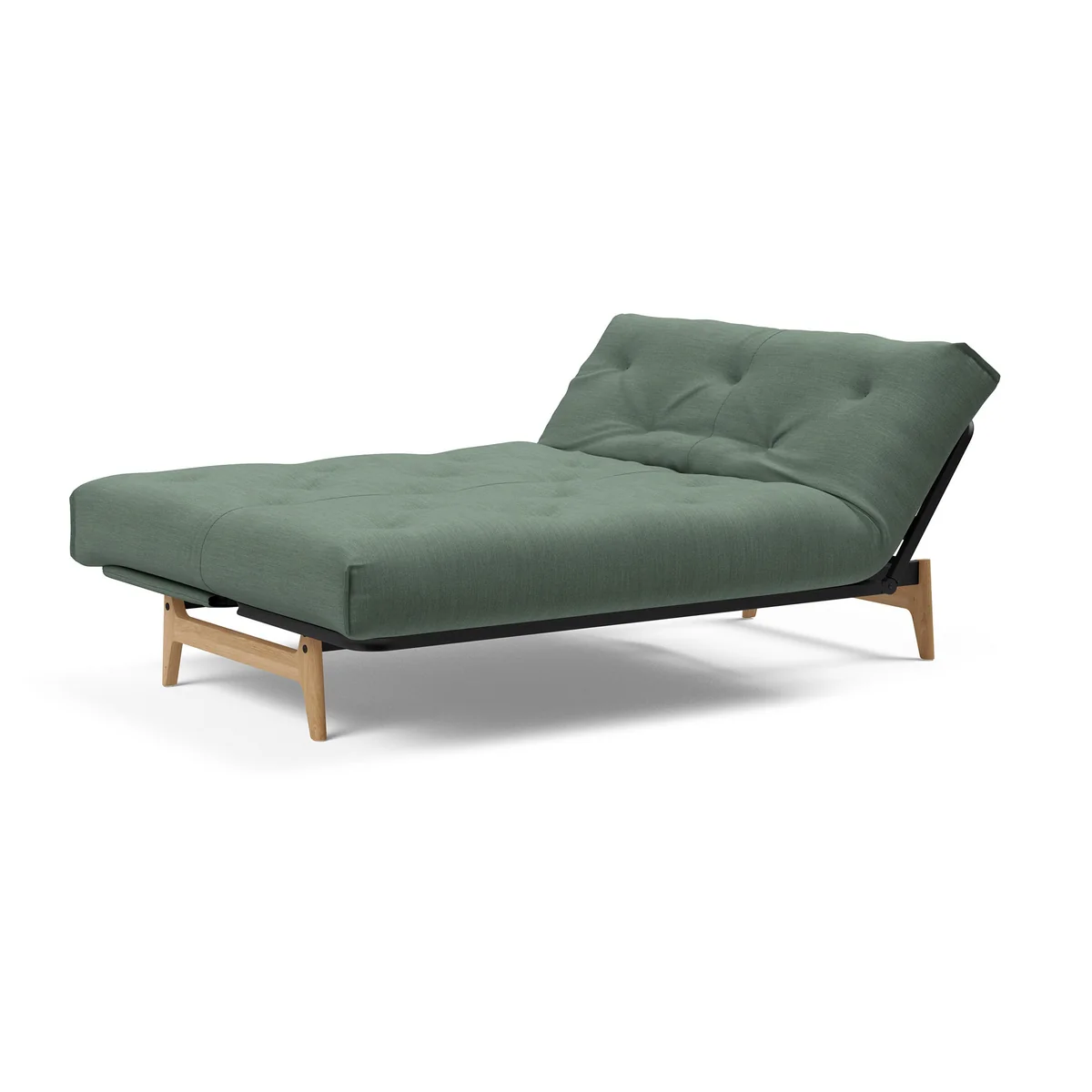 Innovation Living - Aslak 140 Schlafsofa, Soft Spring Matratze, 3-Sitzer, grün (518 Elegance Green)