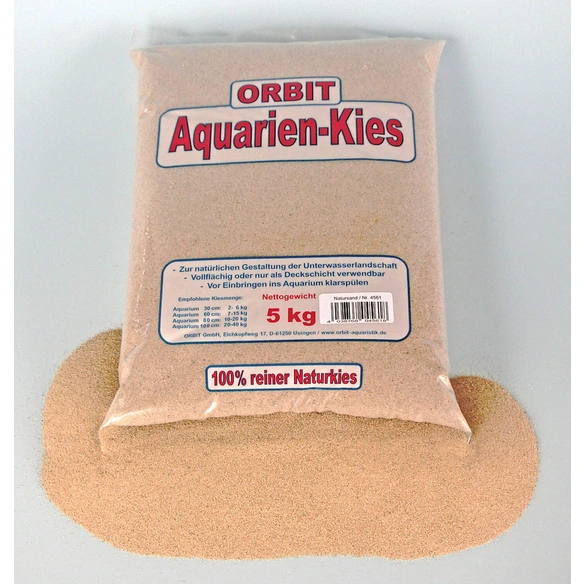 Aquarium-Bodengrund, 5 kg, Natursand, beige