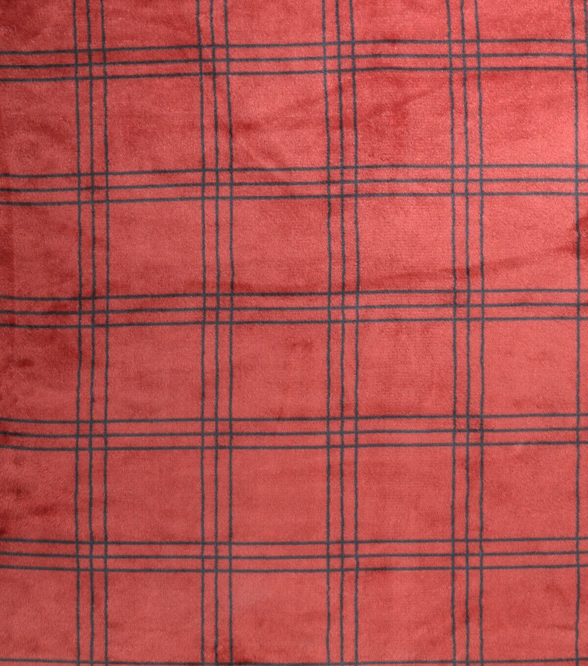 Tapestry Red Plaid Sew Lush Fleece Fabric