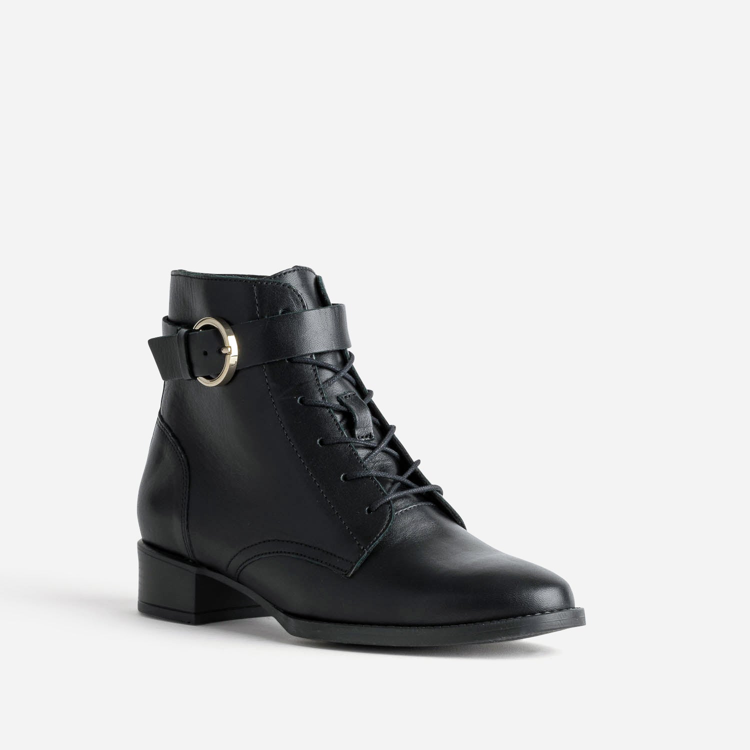 Boots à lacet ERAM FLEX noir cuir