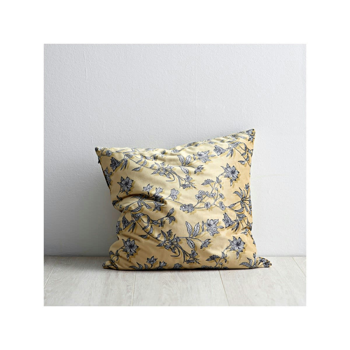 SHADOW FLOWER - Coussin floral  en Coton Or