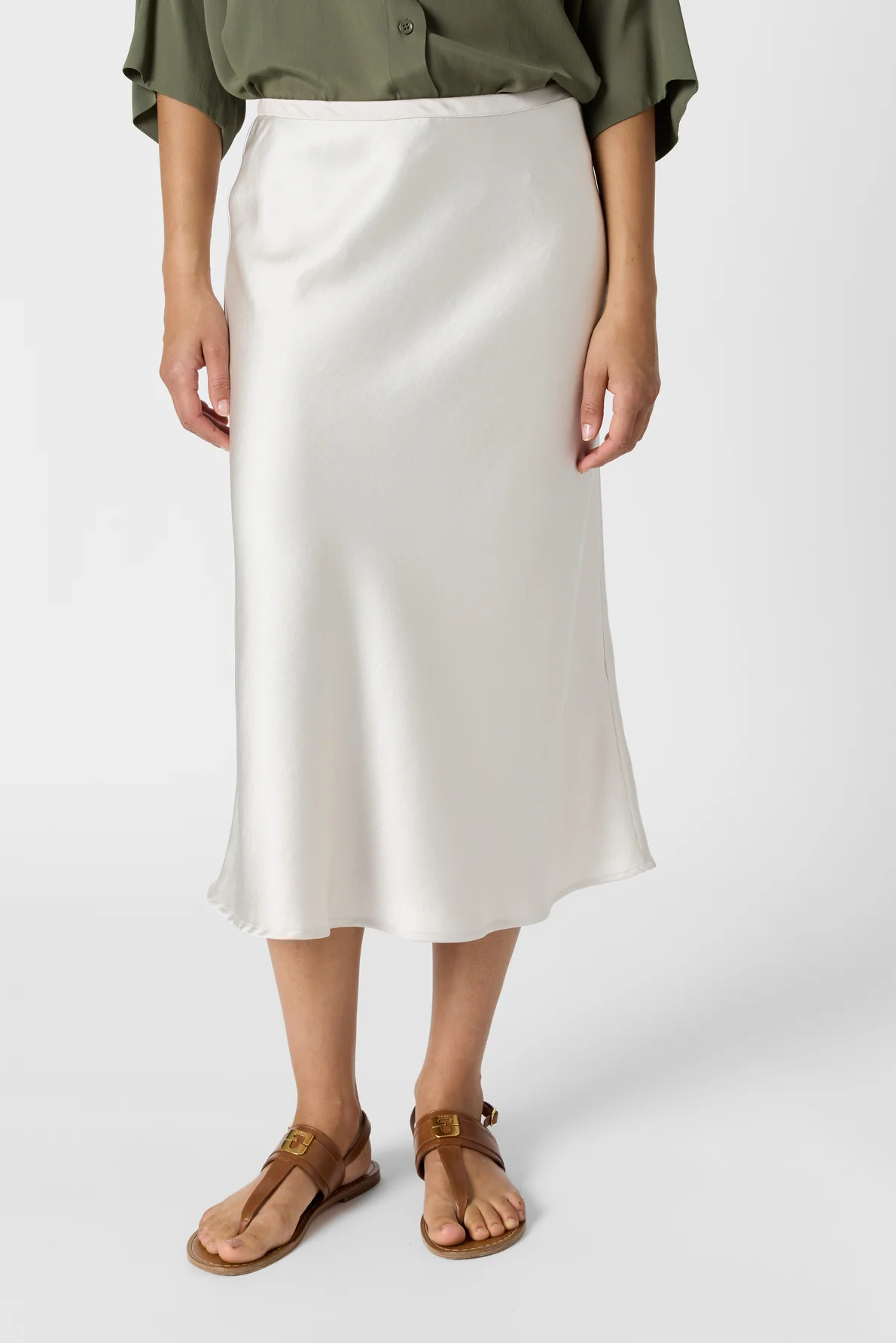 Jupe midi en satin - JOLANA